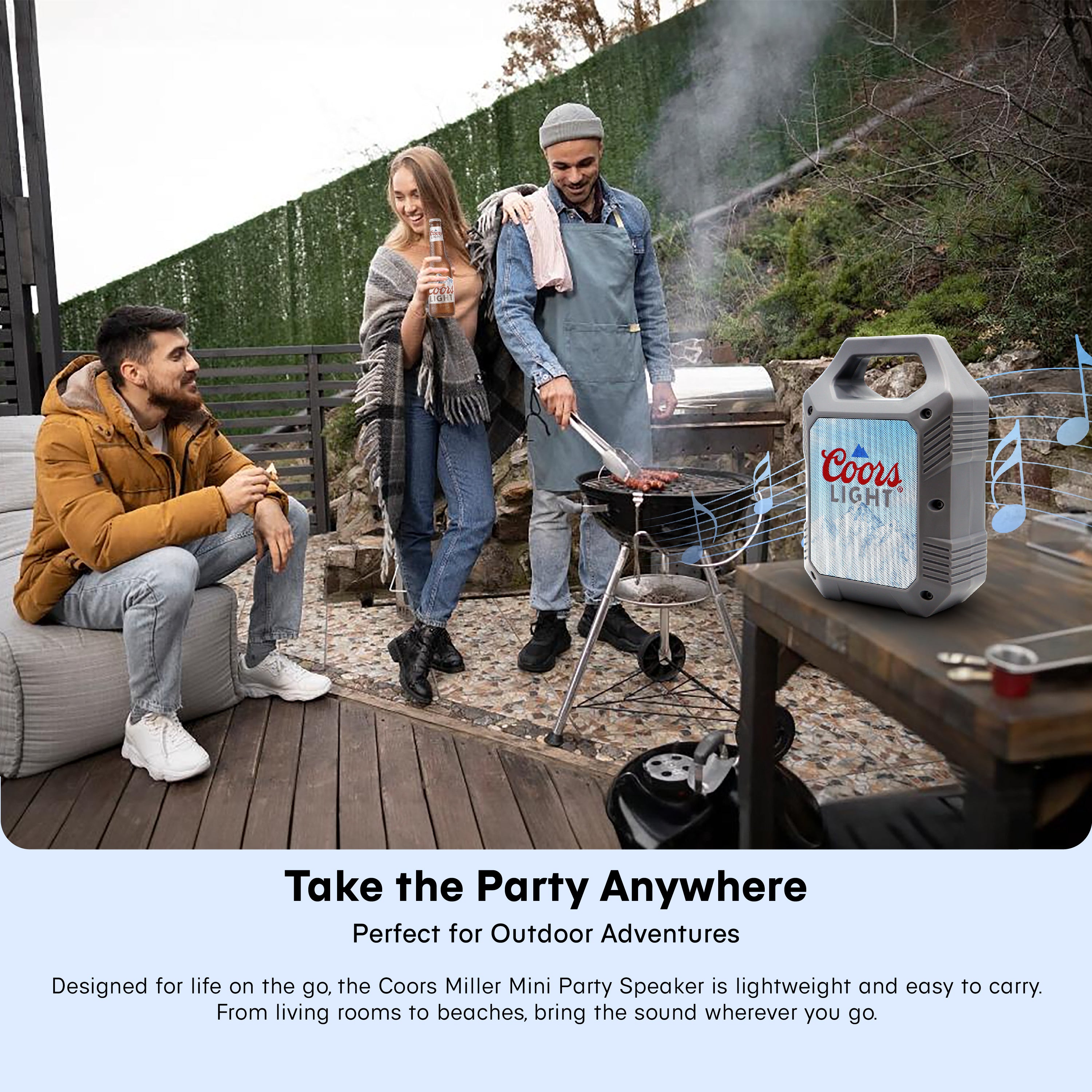 Miller Lite/Coors Light Mini Party Speakers with LED Lights